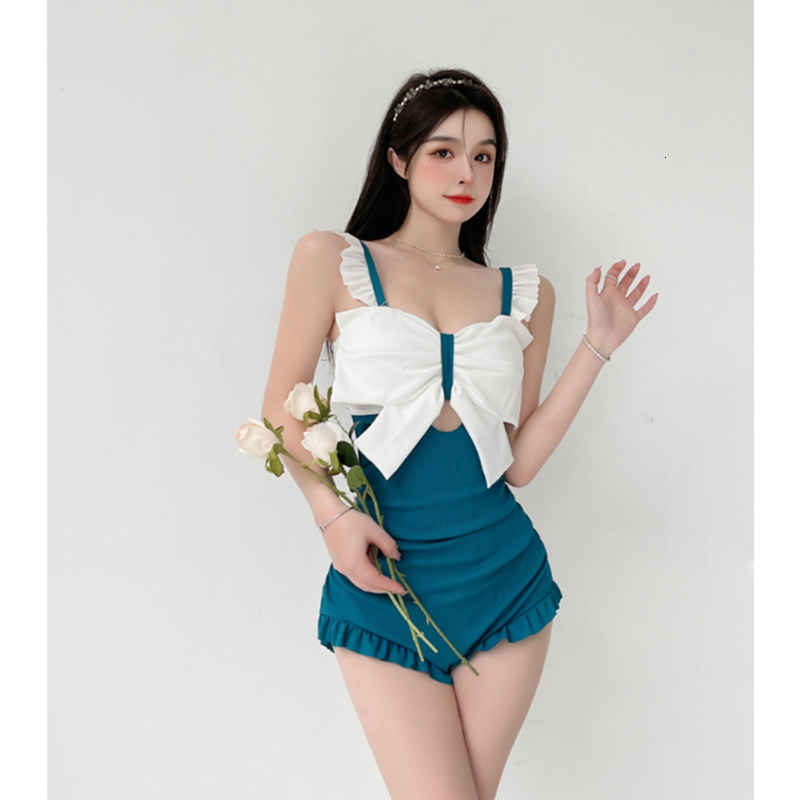 Women's Swimwear Swimsuit Women Bikini kawaii Korean Fashion Padded Swimwear Girls Sexy Push Up Slim Fit Beach Wear Monokini Summer 230421