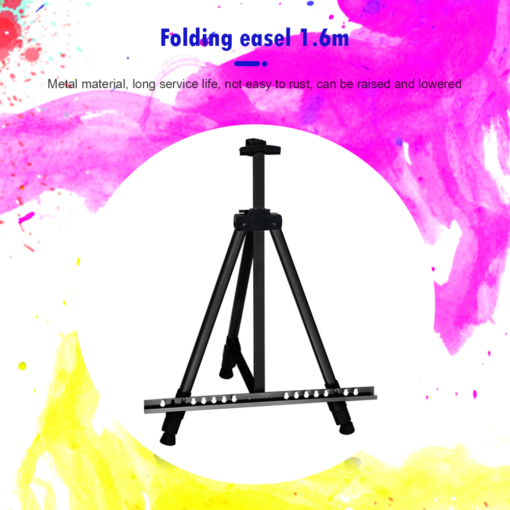 Easels Paper Portable Adjustable Metal Sketch Easel Stands Foldable Travel Easel Aluminum Alloy Easel Sketch Drawing For Artist Art Supplies 230420
