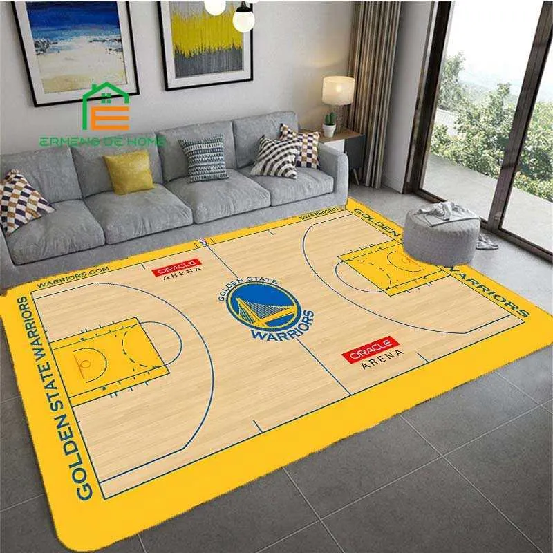 Carpet Carpets Basketball Court Pattern Rug for Bedroom Living Room Carpet for Kitchen Floor Mats Home Decor Non-Slip Floor Pad Rug 15 Sizes R230918 w