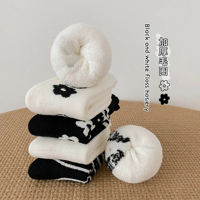 Kids Socks 4 Pairs Children Winter Socks Warm and Thick Cotton Hiking Thermal Boot Sock Cozy Crew Socks for Toddlers Boys Girls 231121