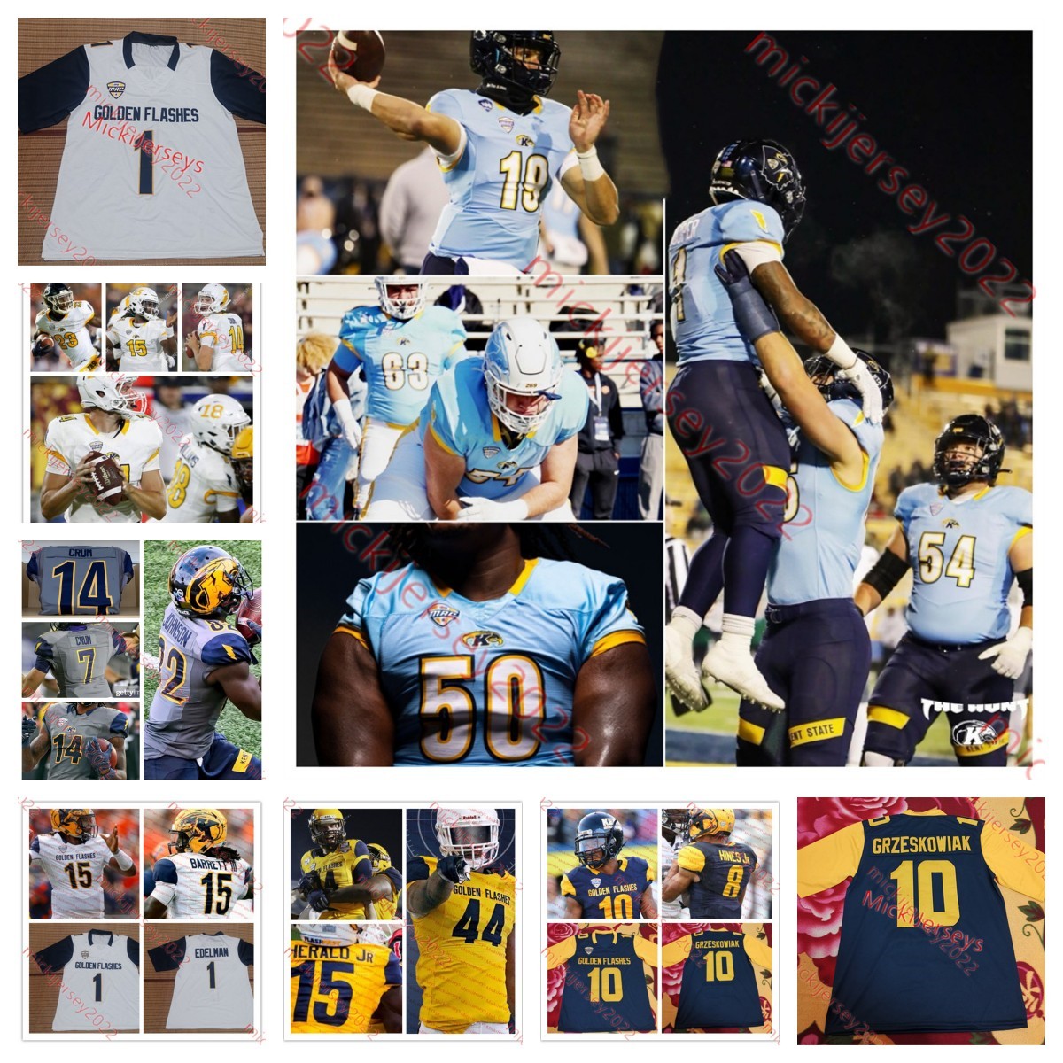 Kent State Golden Flashes Football Jerseys Chrishon McCray Mason Mennell Gage Michael Montre Miller Terrell Miller D.J. Miller Jr. Dustyn Morell Kent State Jerseys