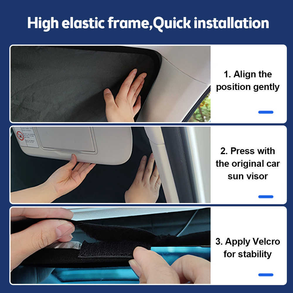 Car Windshield Sun Shade Covers Visors Windshield Cover UV Protection Sun For Tesla Model 3 Y Accessories Automotive Interior