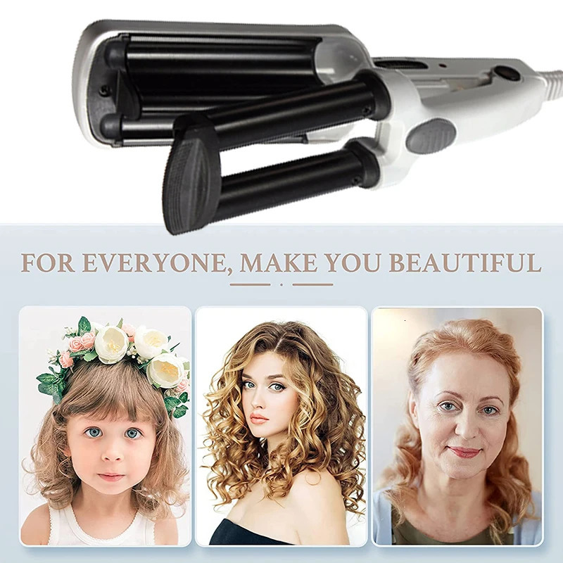 Curling Irons Mini Triple Barrel Hair Curler Professional Curling Iron Ceramic Hair Waver Iron Electric Curling Salon Wave Roller Hair Styling 231120