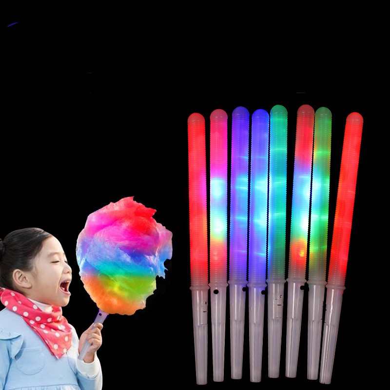 Christmas Decorations LED Light Up Cotton Candy Cones Colorful Glowing Marshmallow Sticks Impermeable Colorful Glow Stick LX033