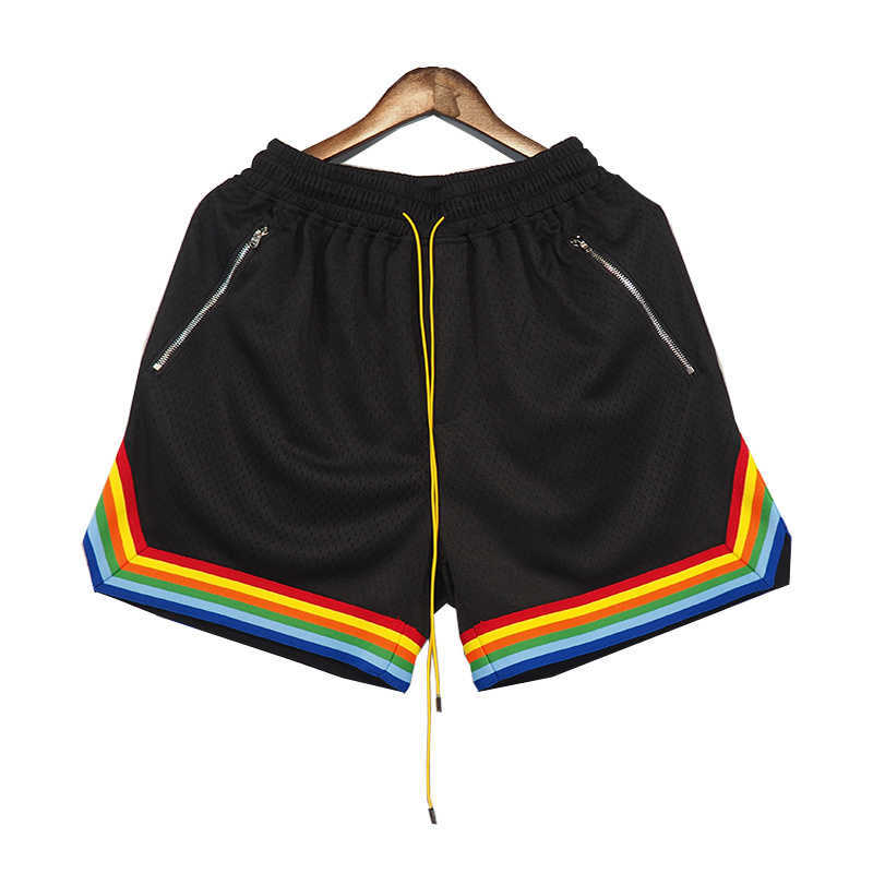 Designer Clothing short casual Rhude Mesh Drawstring Shorts American High Street Fashion Trend Rainbow Ribbon Loose Basketball Capris Couples Joggers Sportswear, Black
Designer Clothing short casual Rhude Mesh Drawstring Shorts American High Street Fashion Trend Rainbow Ribbon Loose Basketball Capris Couples Joggers Sportswear, Black