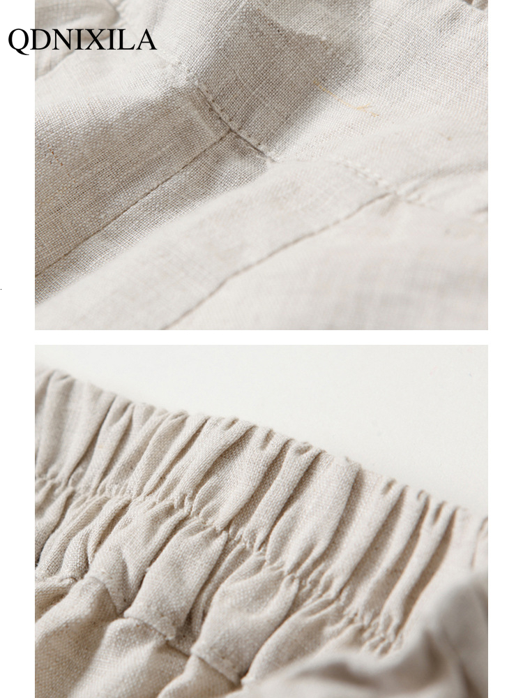 Women's Pants Capris Spring Summer Women's Cotton Linen Wide Leg Pants Loose Elastic High Waist Thin Ladies Skirt Pants Capris Flared Trouse