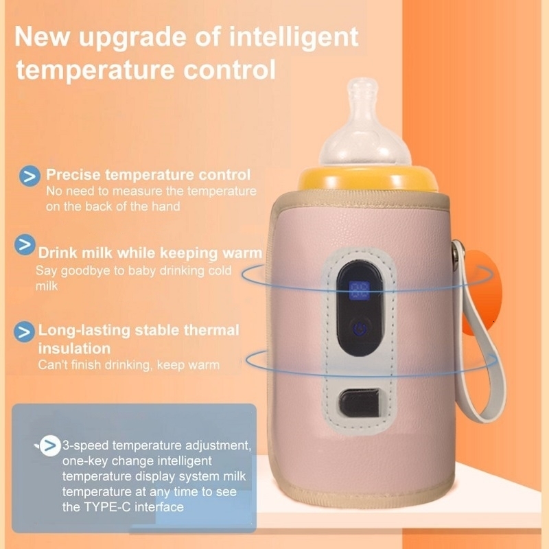 Bottle Warmers Sterilizers# Universal Baby Milk Warmer Digital Display Baby Bag USB Nursing Bottle Heater Portable Baby Bottle Warmer Thermal Bag for 
