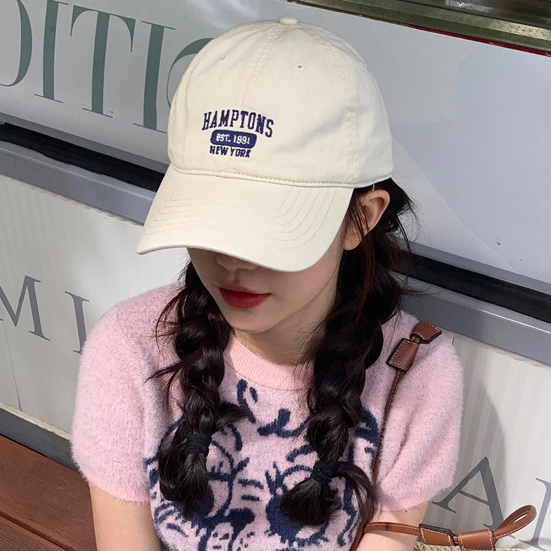 Ball Caps Letter Embroidery Women Baseball Hat Solid Color Fashion Casual Peaked Cap Cotton Hats Sun Visors Girl Bonnet Casquette 231120