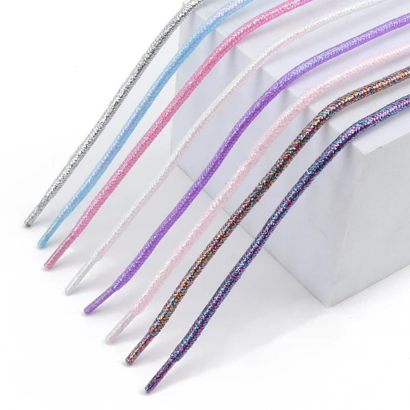 Shoe Parts Accessories Colorful Circular Laces Fashion Flash Running and Sports Shoes 100120140160180CM Boots 231121