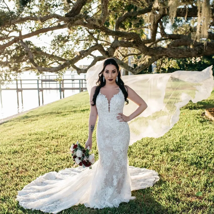2024 Sexy Lace Mermaid Wedding Dresses Appliques Sheer Backless Long Beach Bridal Gowns Sleeveless Elegant Bride Dress custom Made