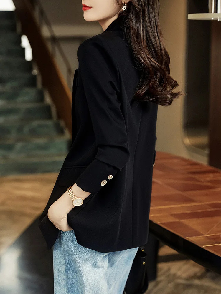 Women's Suits Blazers Korean Style Brown Suit Jacket for Women Blazer Spring Autumn Temperament Fashion Casual Coffee Blazer Woman Jacket 231121