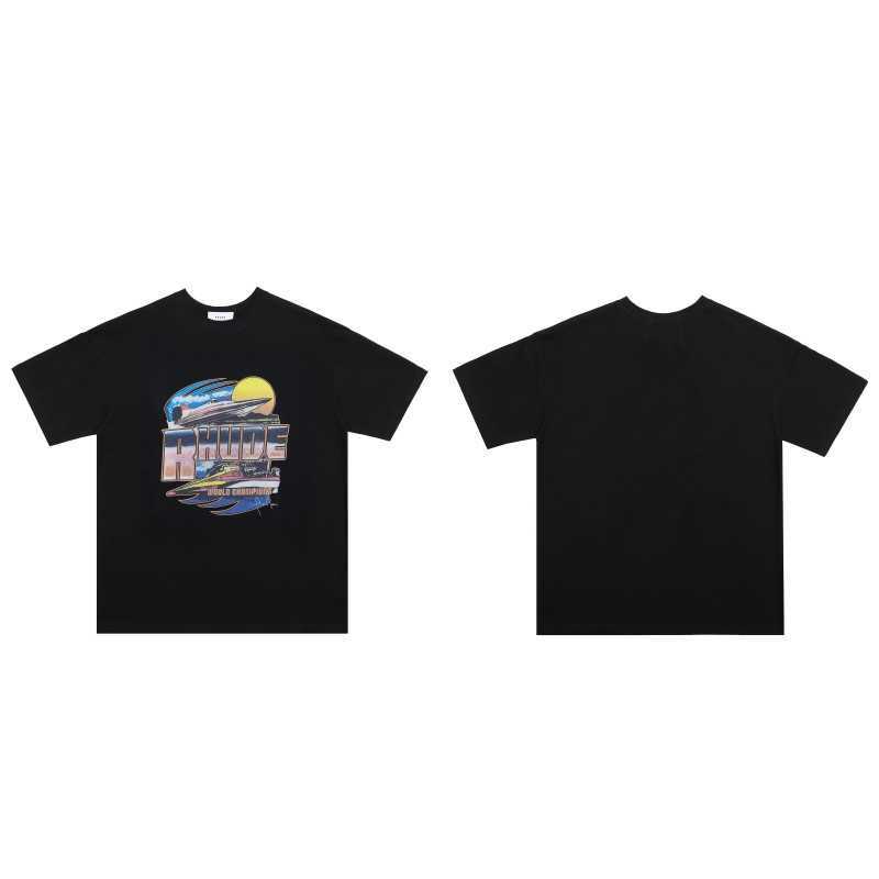 Designer Fashion Clothing Tees TShirts Sunset Yacht High Street Loose Oversize Couple Wear Men's Women's Trend Brand Rhude T-shirt Tops Cotton Streetwear, Black
Designer Fashion Clothing Tees TShirts Sunset Yacht High Street Loose Oversize Couple Wear Men's Women's Trend Brand Rhude T-shirt Tops Cotton Streetwear, Black