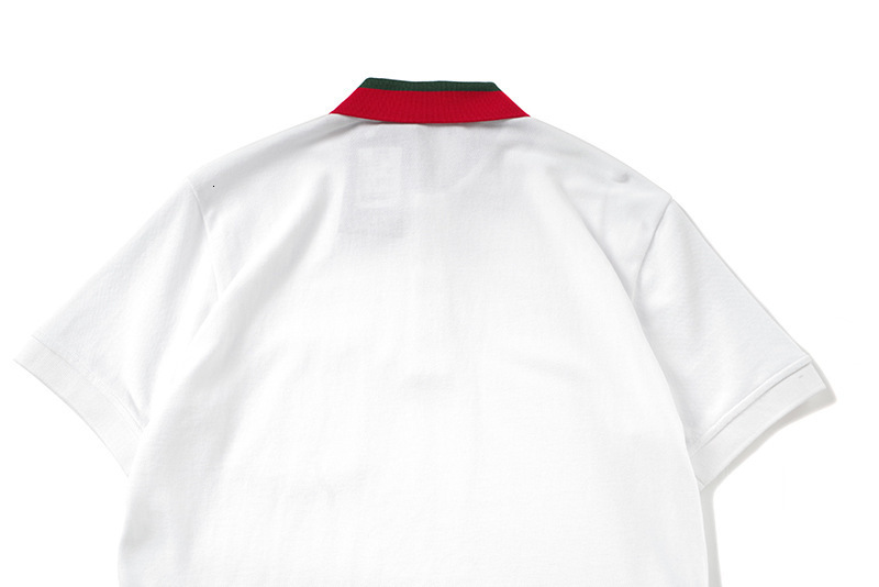 Men's Polos High Novelty Embroidered Green Red stripe Collar Fashion Casual Polo Shirts Shirt Skateboard Cotton Polos Top Tee L25 230421 - view 6
