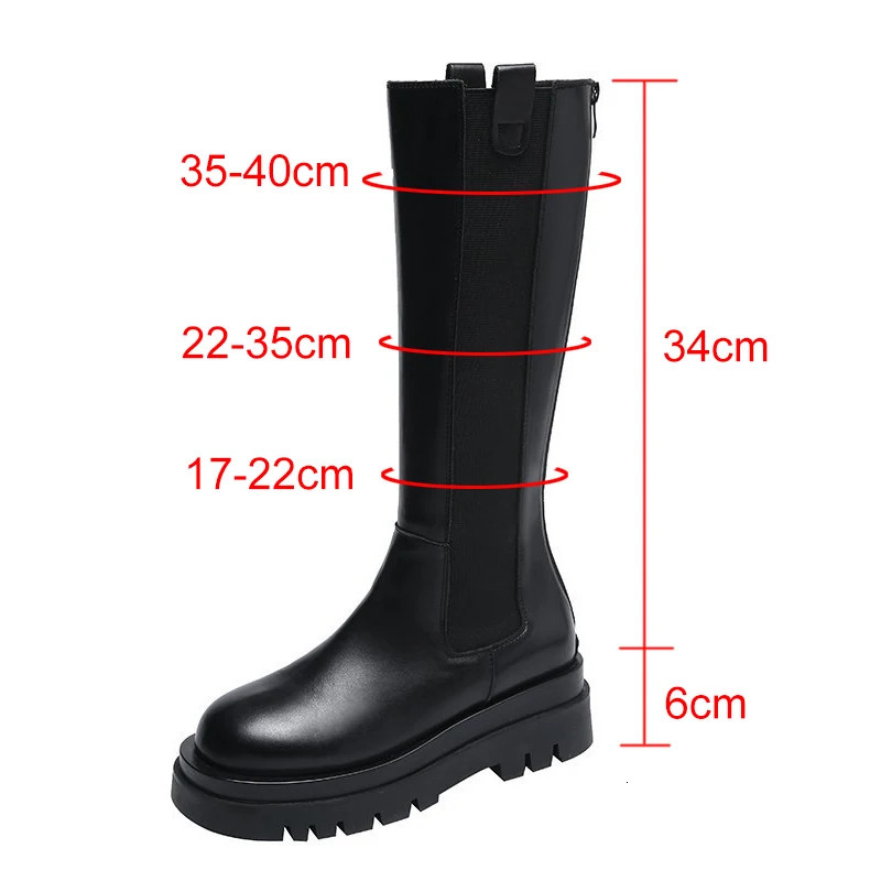 Boots Women's High Boots Fashion Woman Non-slip Waterproof Winter Zipper PU Leather Knee High Boots Women Chunky Platform Long Boots 231120