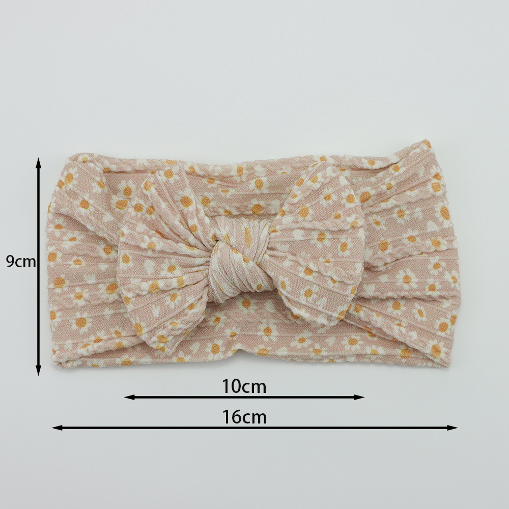 Hair Accessories 5pcsLot Cable Knit Bow Baby Headbands Elastic Nylon Baby Girl Headband For Children Turban born Infant Kids Hair Accessories 230421