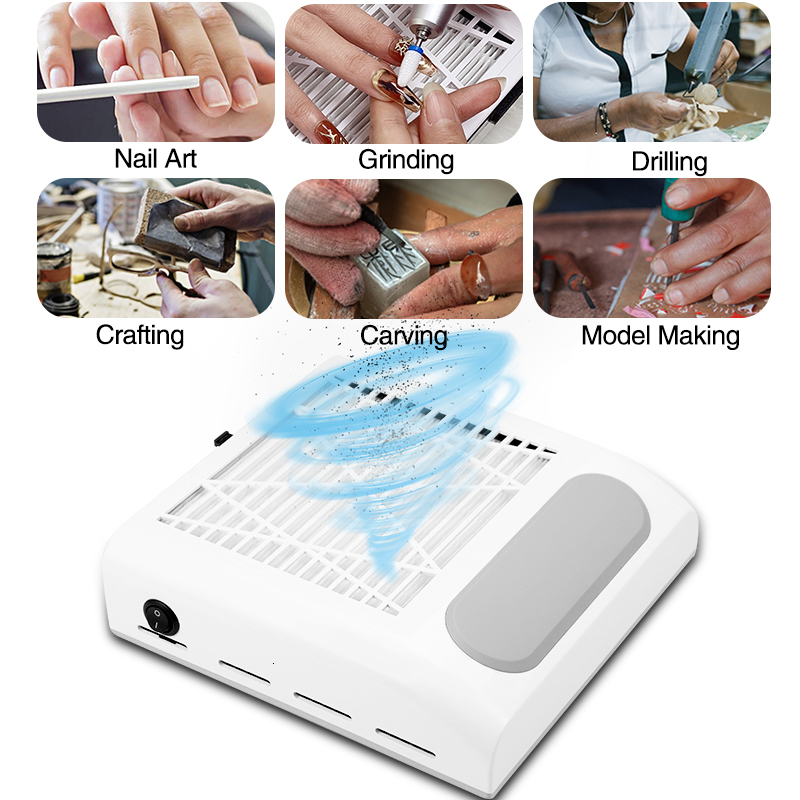 Nail Practice Display Vacuum Cleaner ctor Fan for Manicure pedicure Dust Absorber with Removable Filter Collection Salon 230421