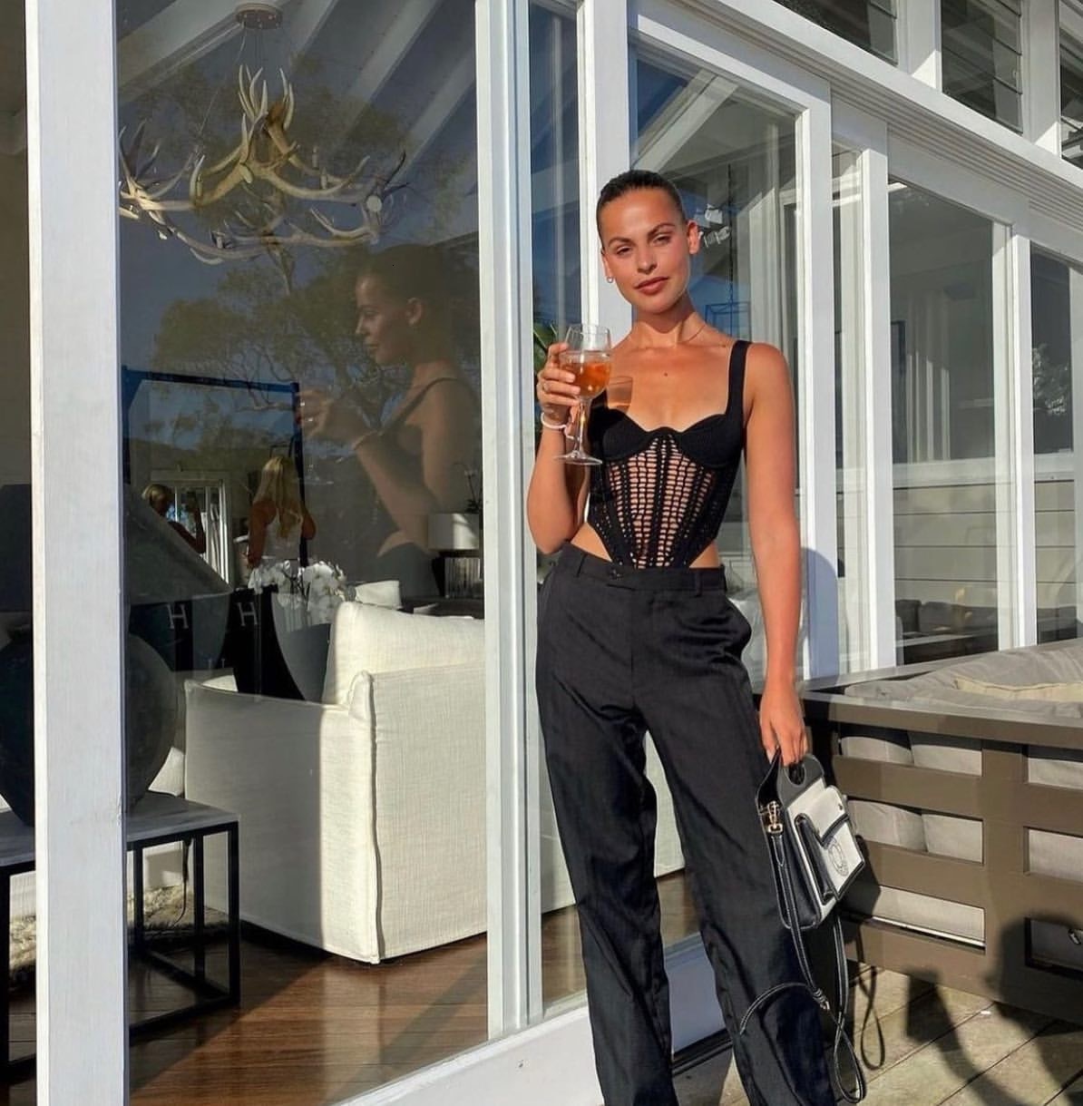 Womens TShirt Women Sleeveless Knit Corset Top CROCHET CORSET Boho Beach Strappy Tank 230420