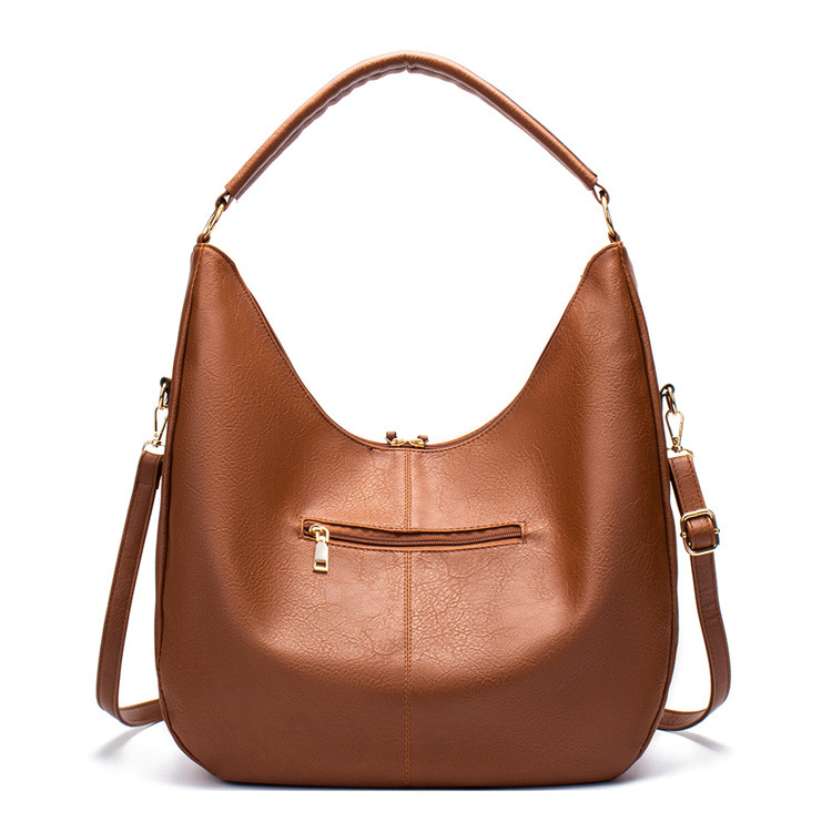 Outdoor women's bag trend shoulder bag tassel solid color large capacity PU handbag