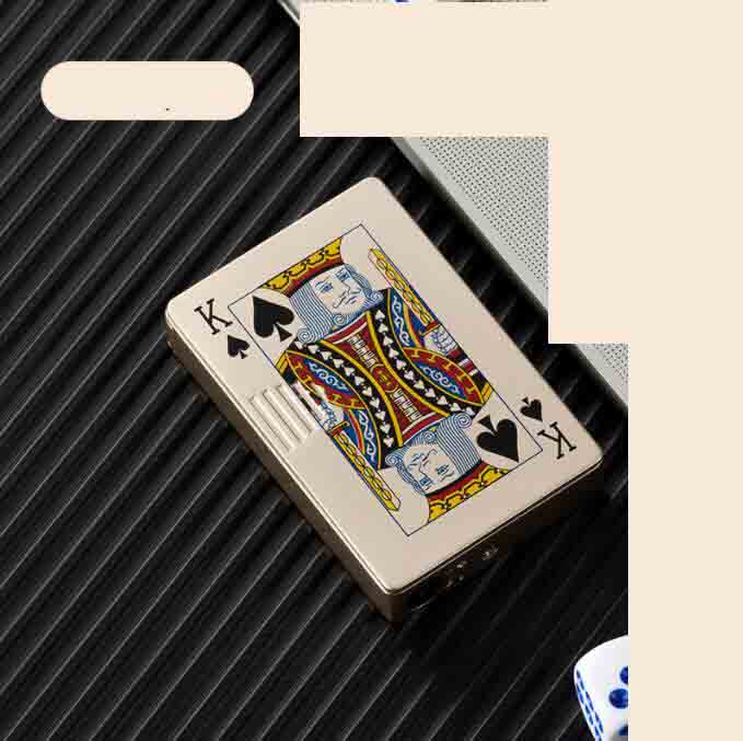Latest Jet Torch Flame Poker Metal Windproof Playing Card Novel Gas Butane Lighter Funny Toy Smoking Tool Accessories W260202