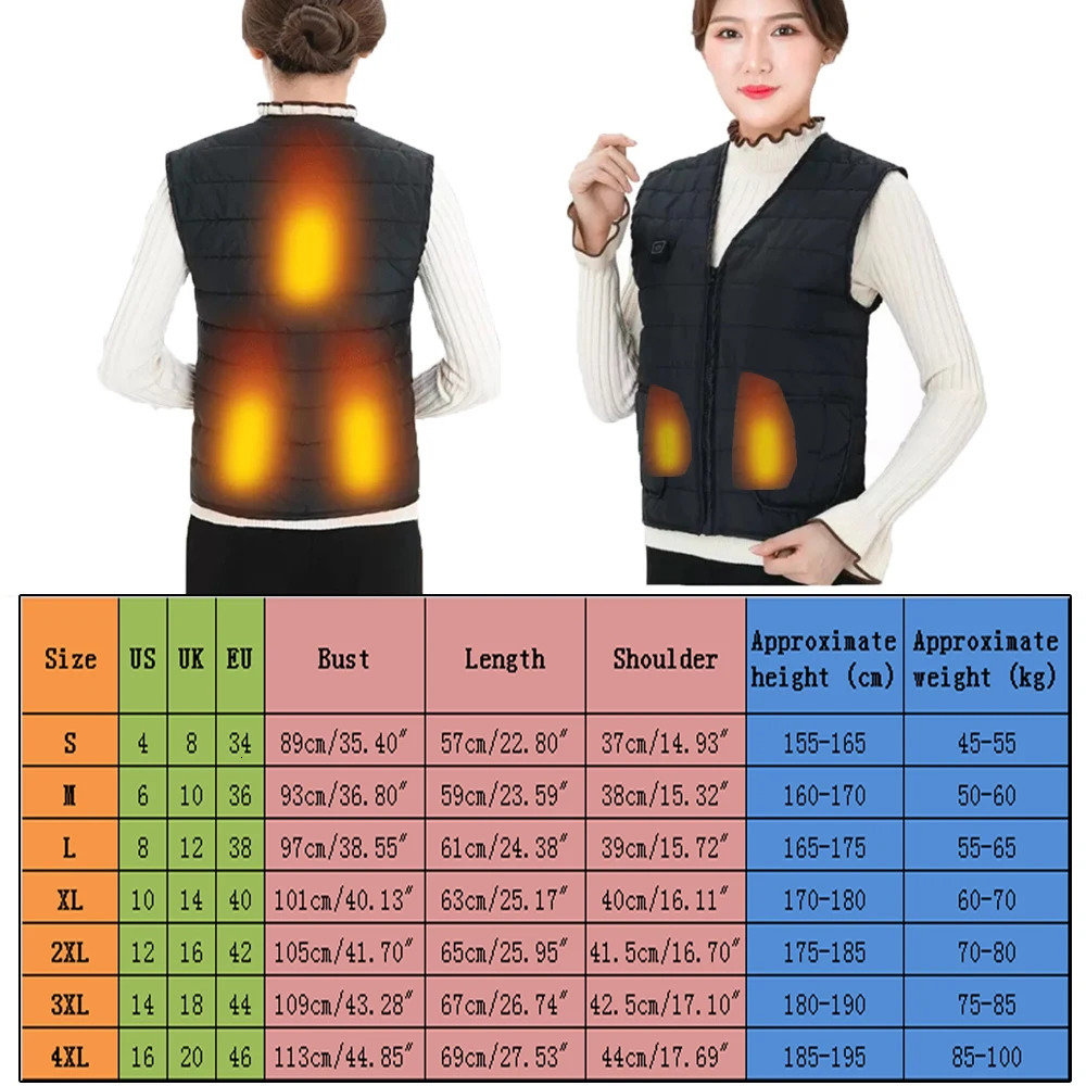 Men's Vests 5 Area USB Heated Vest Smart Electric Heating Clothes 3 Gears Adjustable Motorcycle Rider Vest Warm for Men Women Outdoor Sports 2311