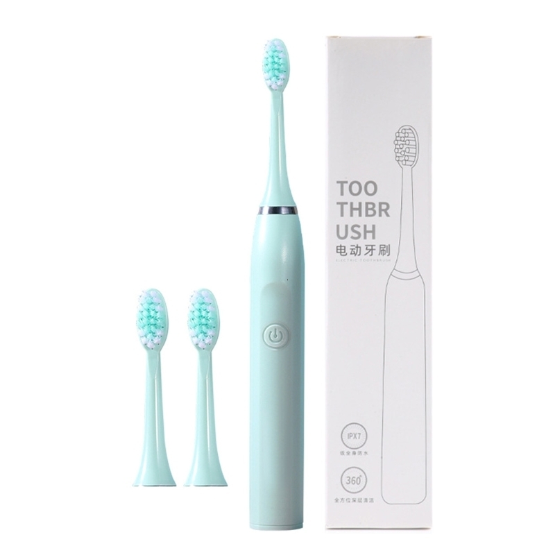 Toothbrush Ultrasonic Electric with 3 Brush Heads One Charge for Brazil Drop 230421