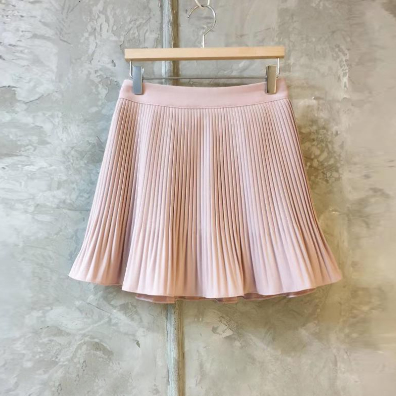 Skirts Korobov Spring Women Skirts Vintage Elegant Hit Solid Color Pleated Skirt Y2k Faldas Mujer Korean Fashion Sweet A-Line Skirt 230422