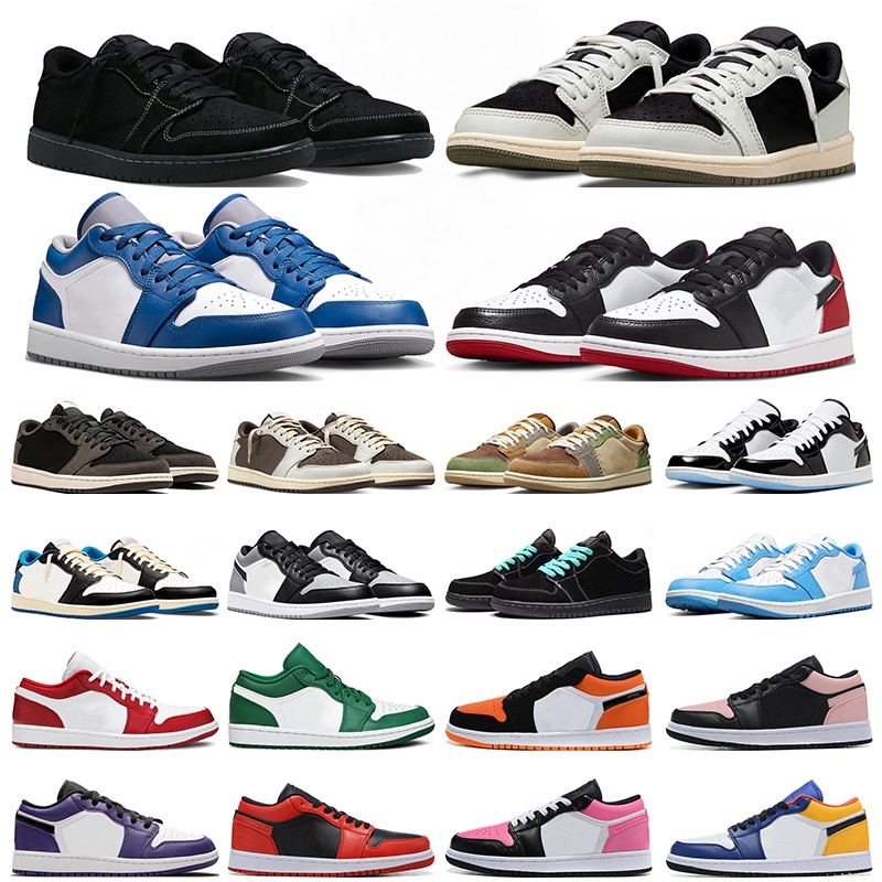 TS x 1 Low Travis Reverse Mocha 1s Medium Olive Basketball Shoes High OG Palomino Black Phantom Low OW Unc Toe Jumpman 1 Low Men Women Scots Trainers Sneakers Size 36-47