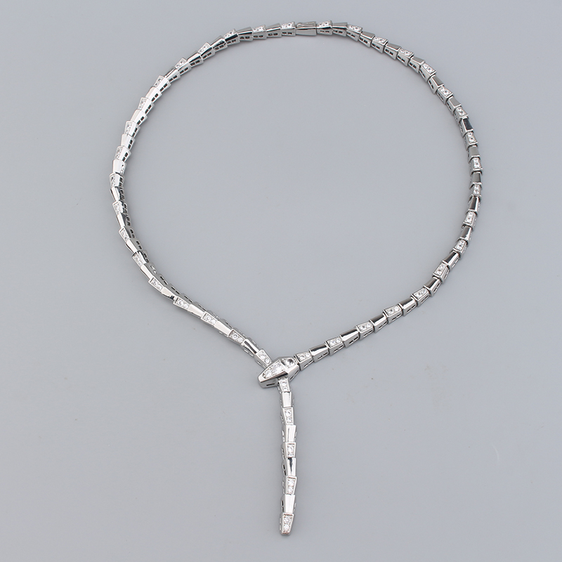 Other Silver Choker Necklace for Women Gold Chunky Long Chain Snake Pendant Bohemian Style Rhodium Plated 2024 Wedding Gift S25315