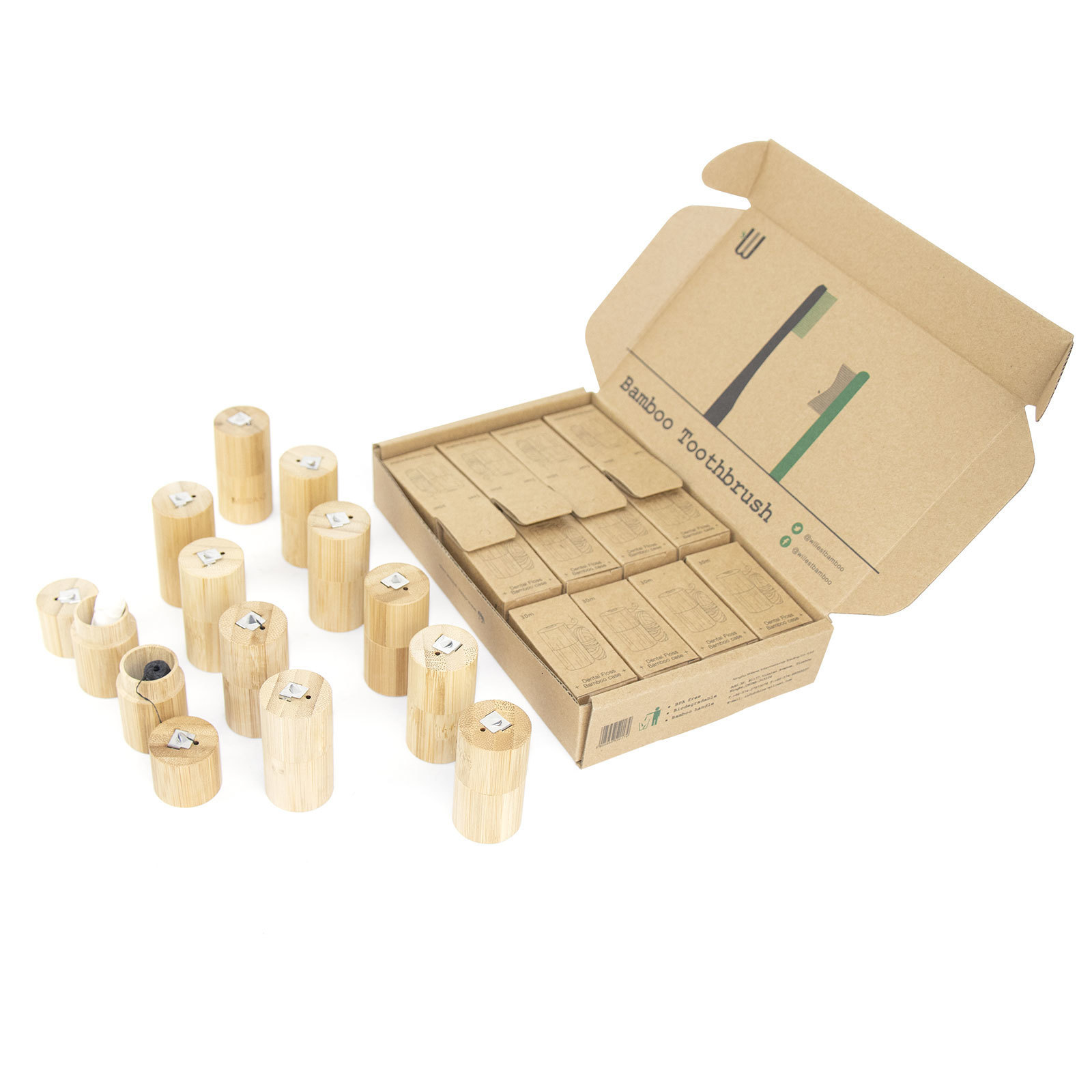 Dental Floss A Dozen 12pcs per box Wholesale Bamboo Charcoal FLoss with Tube 230421