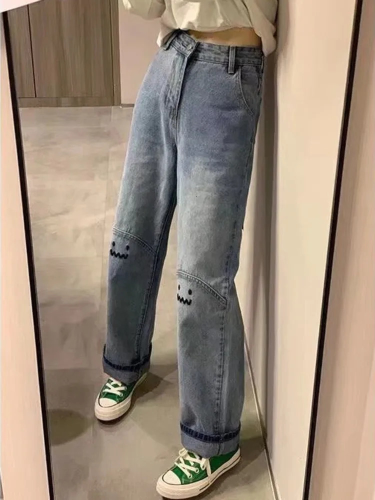 Women's Jeans Feynzz Fashion Ladies Jeans Personality Letter Jeans Hip Hop Street Trend Ruffian Handsome Trousers 231122
