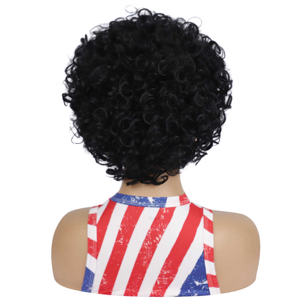 Wig headgear female short hair headgear spring coil fluffy Short Wig headgear