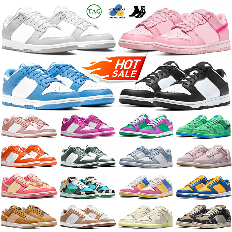Panda Low Sb Casual Shoes Men Designer Sneakers Triple Pink Stadium Grey Fog Green Active Fuchsia Lobster Midnight Navy UNC Outdoor Mens Womens Sports Trainers
