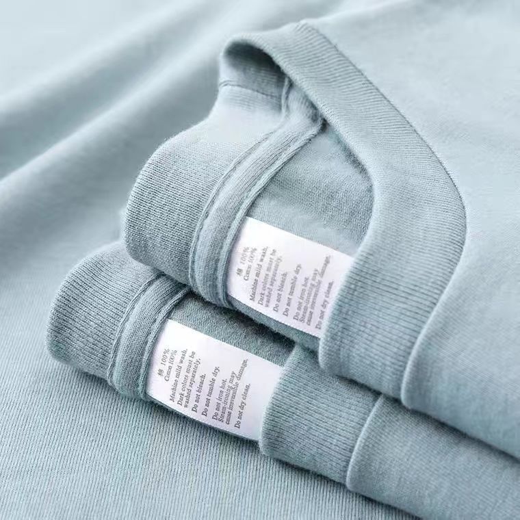 Women's T-Shirt Men Women Green T-shirt 200g Cotton Short-sleeved Top Korean Thick Half-sleeve Unisex T Shirt 230422