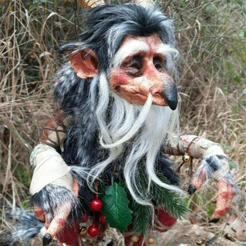 Garden Decorations Great Elf Ornament Gothic Vintage Halloween Sculpture Resin Goblin Character Statues for Indoor Outdoor Patio Lawn Decor 230422
