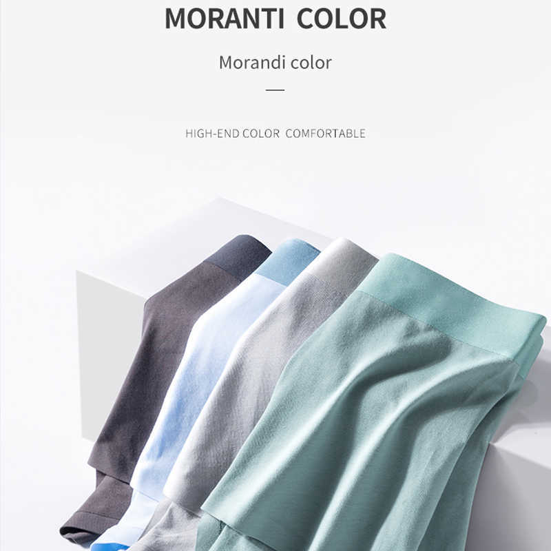 Underpants Brand Men's Underwear Graphene 3A Antibacterial Underpants Pure Cotton Men Boxer Shorts Moire Absorbent Elastic Male Panties Y23