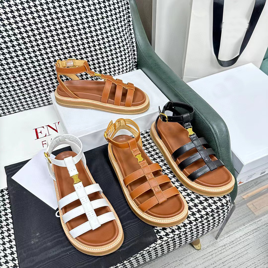 Vegetal Sandals Designer Women Sippers Genuine Leather Tromphe Sandals Three Colors Black Brown White Lady Fashion Slides Casual Roman Mules Sandals Size35-41, Color3
Vegetal Sandals Designer Women Sippers Genuine Leather Tromphe Sandals Three Colors Black Brown White Lady Fashion Slides Casual Roman Mules Sandals Size35-41, Color3