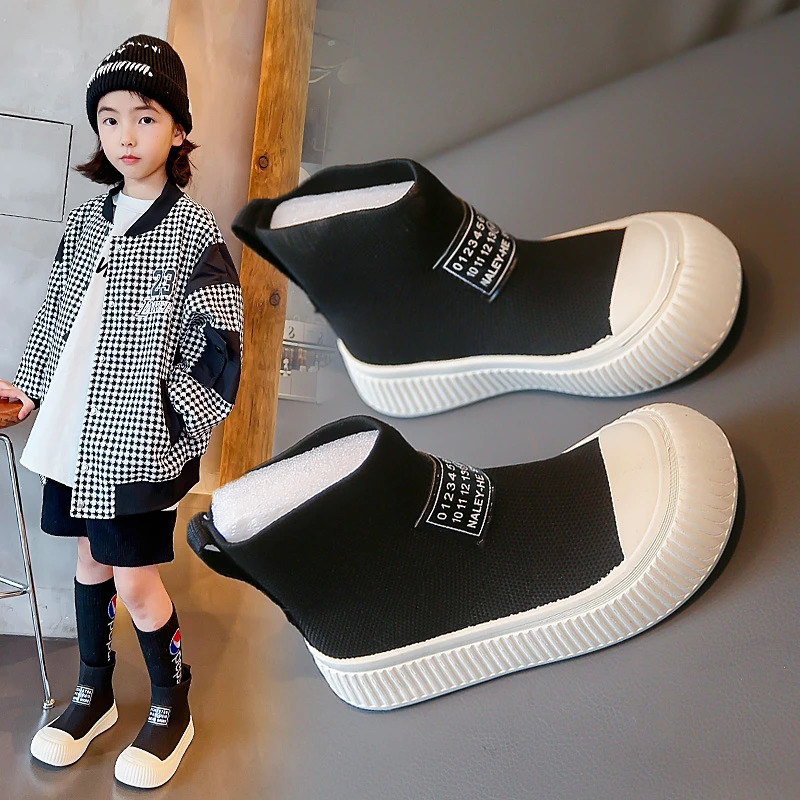 Boots Autumn Baby Shoes Knit Breathable Kids Boys Ankle Soft Sole Casual Fashion Toddler Girls 231122