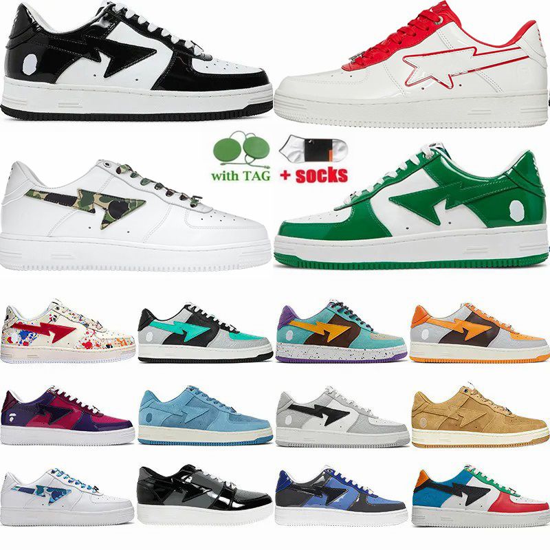 Bapestas Designer Shoes ABC Camo Green Blue Black White Oreo Green Grey Fog Patent Leather Star Fashion Luxury STA Sneakers Flat Trainers bapesat bapestar, 28
Bapestas Designer Shoes ABC Camo Green Blue Black White Oreo Green Grey Fog Patent Leather Star Fashion Luxury STA Sneakers Flat Trainers bapesat bapestar, 28