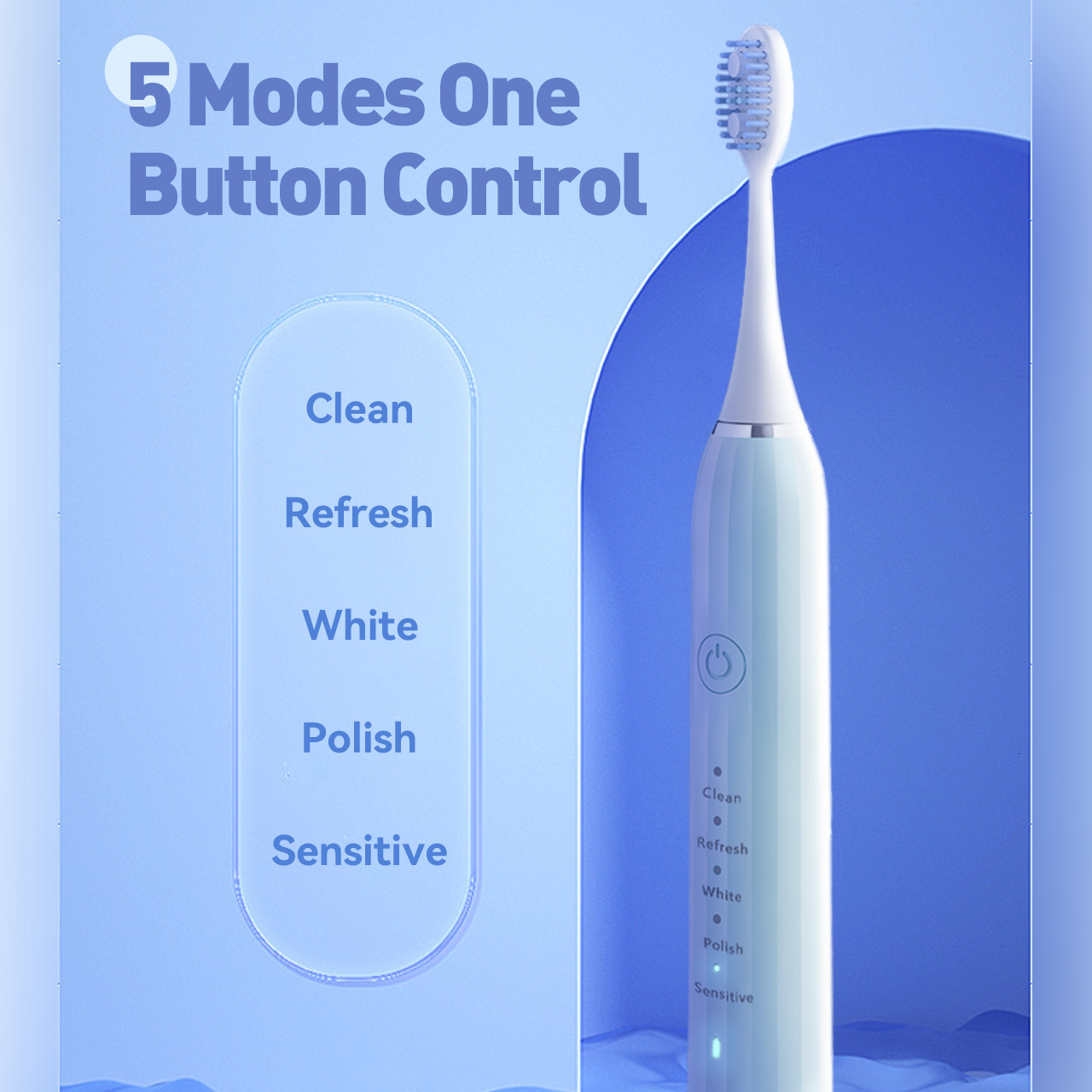 Toothbrush Ultrasonic Sonic Electric Rechargeable Tooth Brushes Washable Whitening Family Teeth Adult Timer 5 modes 230421