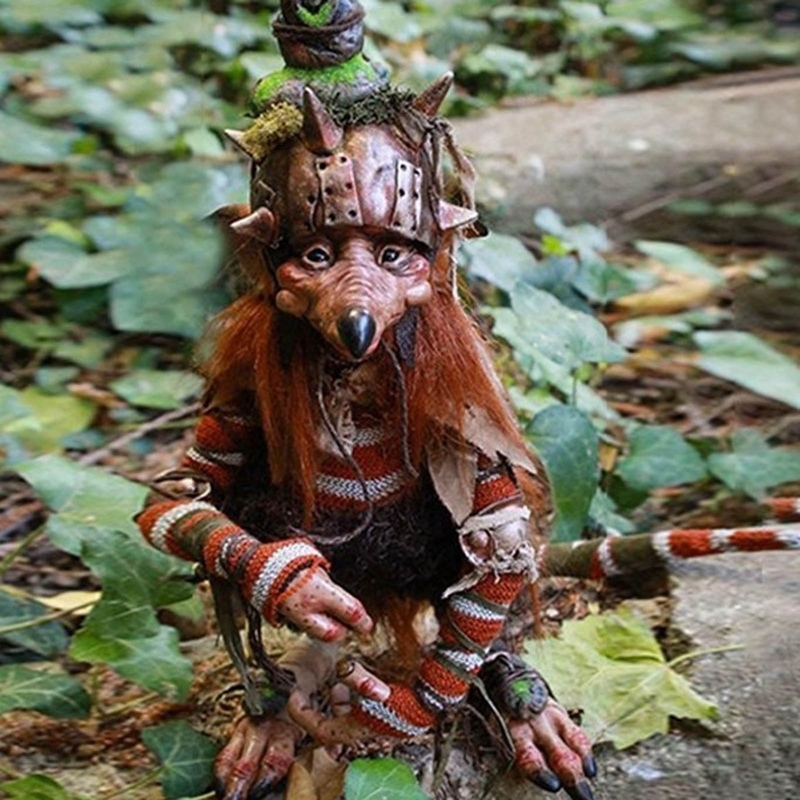 Garden Decorations Great Elf Ornament Gothic Vintage Halloween Sculpture Resin Goblin Character Statues for Indoor Outdoor Patio Lawn Decor 230422