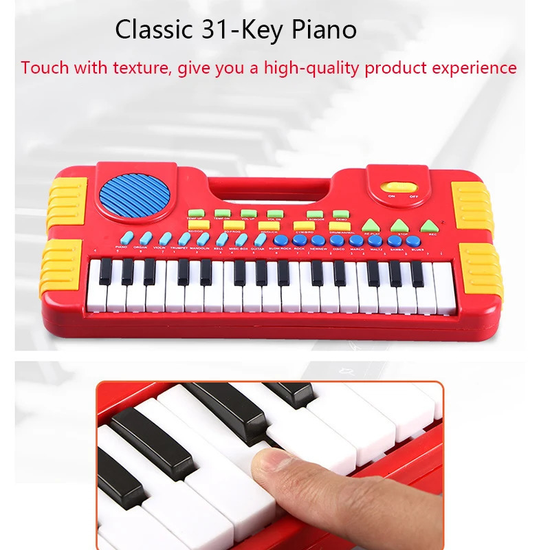 Keyboards Piano 31 Keys Kids Baby Musical Toys Children Portable Instrument Electronic Keyboard Educational for Girl 231122