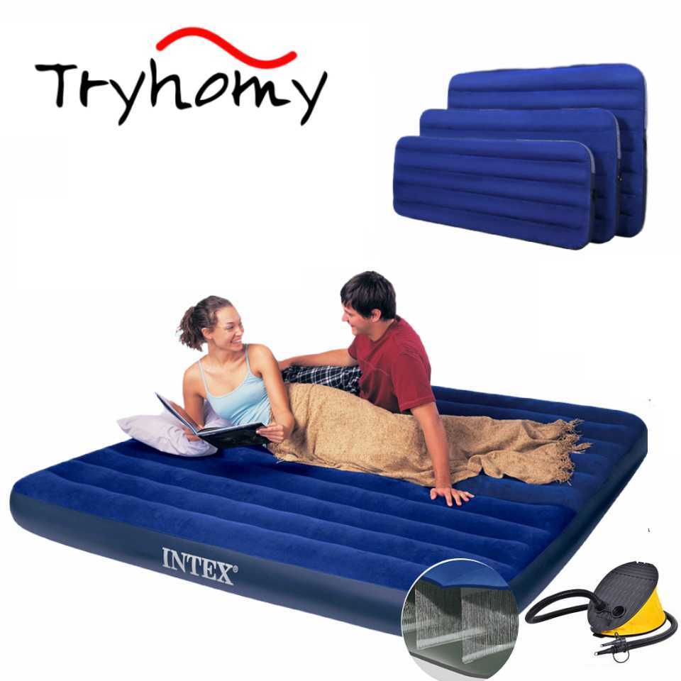 Outdoor Pads Tryhomy Double Sleeping Air Bed Inflatable Mat Outdoor Camping Mattress Adult Couple Light Portable Tent Moisture-Proof Beds New W0422
Outdoor Pads Tryhomy Double Sleeping Air Bed Inflatable Mat Outdoor Camping Mattress Adult Couple Light Portable Tent Moisture-Proof Beds New W0422