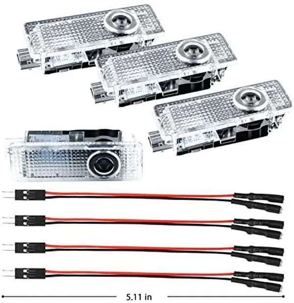 4pcs/Lot LED Car Door Light Projector Courtesy Laser Welcome Lights Lamps Accessories for Audi