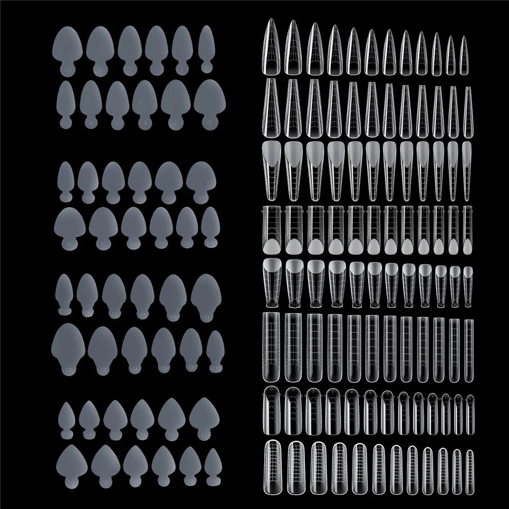 False Nails Duet System Nail Dual Forms Mould Set French Line Guides Acrylic Adhesive Stickers for Nail Art UV Building Poly Gel Tools 231121
