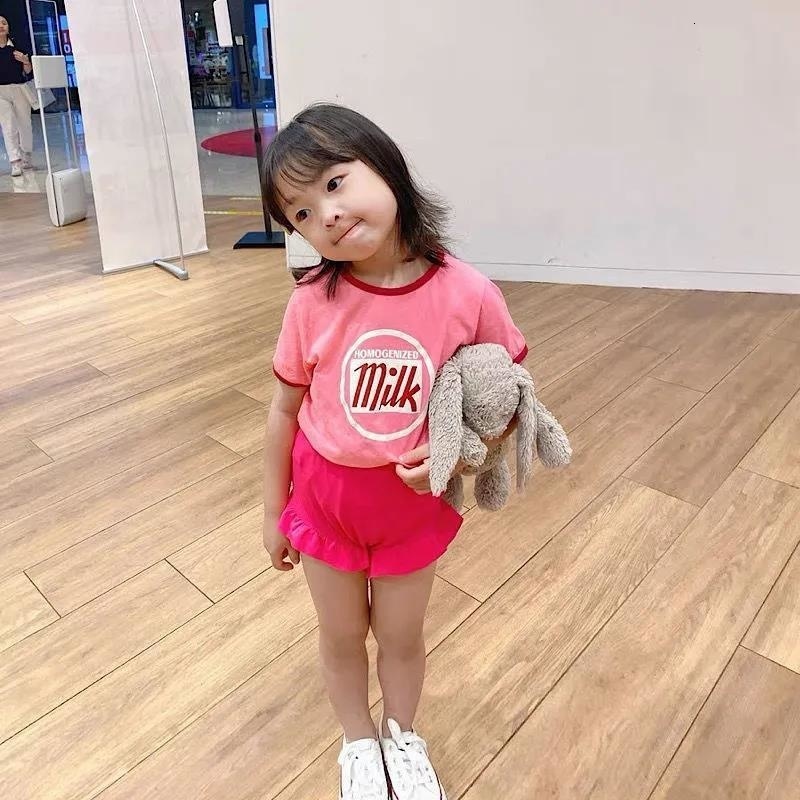 Clothing Sets Summer Children Clothing Set Girls School Uniform Two Piece Child Set Birthday Outfits Kids Clothing Suits For Baby Kids Women 230422