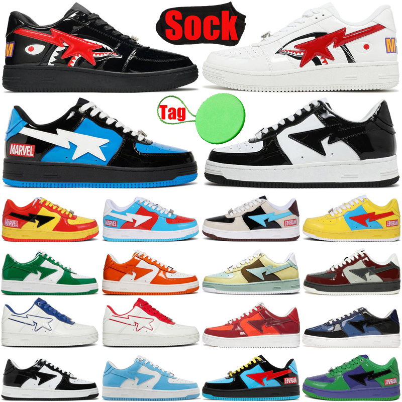 Designer bapestas sk8 sta low baped casual shoes bapesta mens womens bapestar Black Triple white green Patent shoe lows trainers sports sneakers luxury Plate-forme, 19
Designer bapestas sk8 sta low baped casual shoes bapesta mens womens bapestar Black Triple white green Patent shoe lows trainers sports sneakers luxury Plate-forme, 19