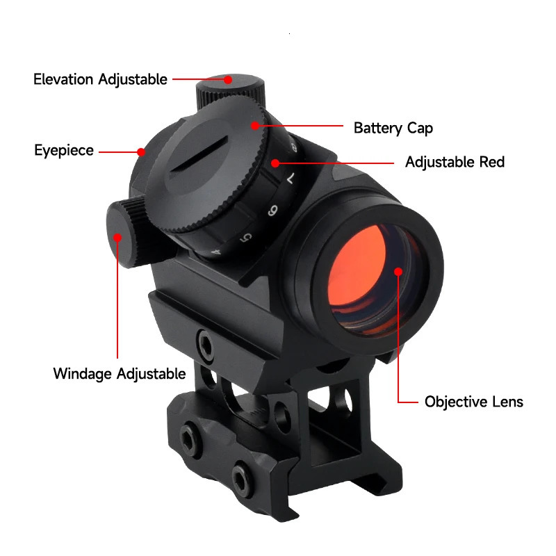 Telescope Binoculars Red Dot Zoom 20mm Rail Outdoor camping Reflective 231121