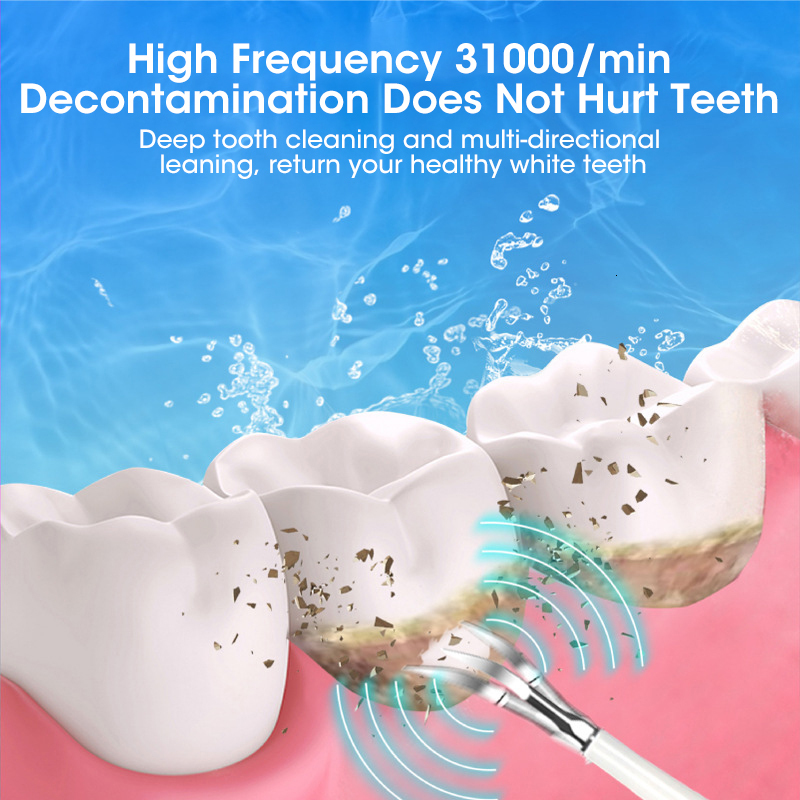 Toothbrush 2 IN 1 Electric Dental Portabl Oral Care Tartar Remover Plaque ultrasonic Cleaner Teeth Whitening Kit 230421