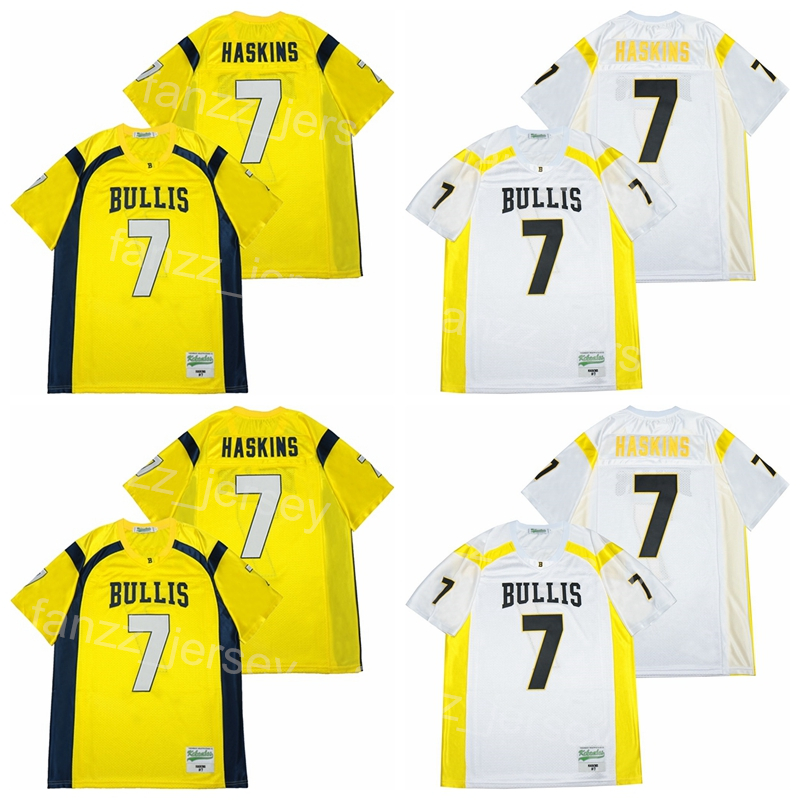 High School Football Bullis Bulldog Jersey 7 Dwayne Haskins Uniform All Stitched Team Yellow Color White Breathable Pure Cotton Sewn On Pullover Moive College
High School Football Bullis Bulldog Jersey 7 Dwayne Haskins Uniform All Stitched Team Yellow Color White Breathable Pure Cotton Sewn On Pullover Moive College