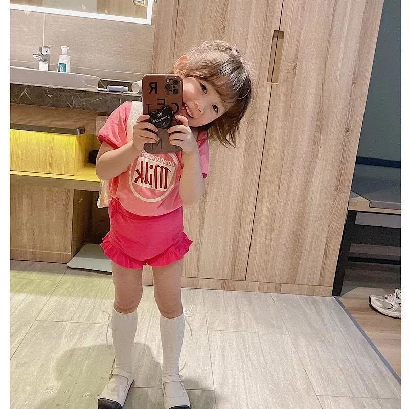 Clothing Sets Summer Children Clothing Set Girls School Uniform Two Piece Child Set Birthday Outfits Kids Clothing Suits For Baby Kids Women 230422